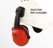 Ear muff attachment for hard hat