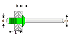 Aluminium Dome Head  Blind Rivets / Grooved Blind Rivets