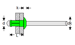 Aluminium Dome Head  Blind Rivets / Multigrip Blind Rivets