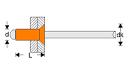 Countersunk Head Blind Rivets / Open End Blind Rivets Nickel Copper / Steel (Monel)