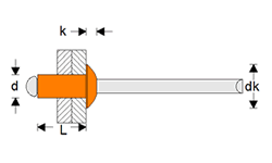 Dome Head Blind Rivets / Open End Blind Rivets Nickel Copper / Steel (Monel)