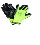 PROFLEX SMOOTH 13g lime nylon shell, black nitrile, smooth palm coat glove