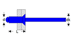 Countersunk Head Blind Rivets / Open Type Blind Rivets Stainless-Stainless Rivets