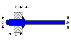  Dome Head Blind Rivets / Open Type Blind Rivets Stainless-Stainless Rivets