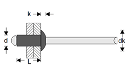 Blind Rivets / Open Type Blind Rivets / Steel-Steel Rivets