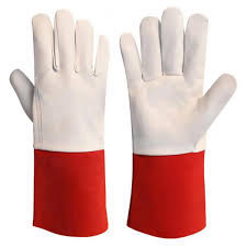 SUPERWELD TIG GLOVE goat skin with red extend cuff (Premium grade)